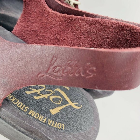 🛍️LOTTA'S Swedish Clogs Burgundy Highwood T-Bar size 41🛍️ - Picture 6 of 11